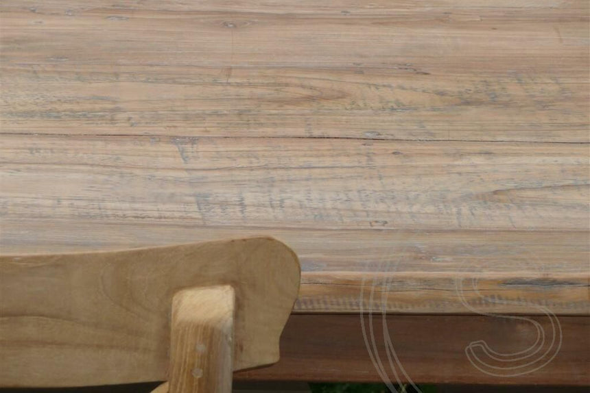 Teak tafel 300 x 100 cm oud hout