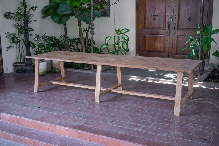 Teak Tafel 350x105cm