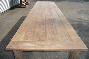 Teak tafel 400 x 100 cm oud hout