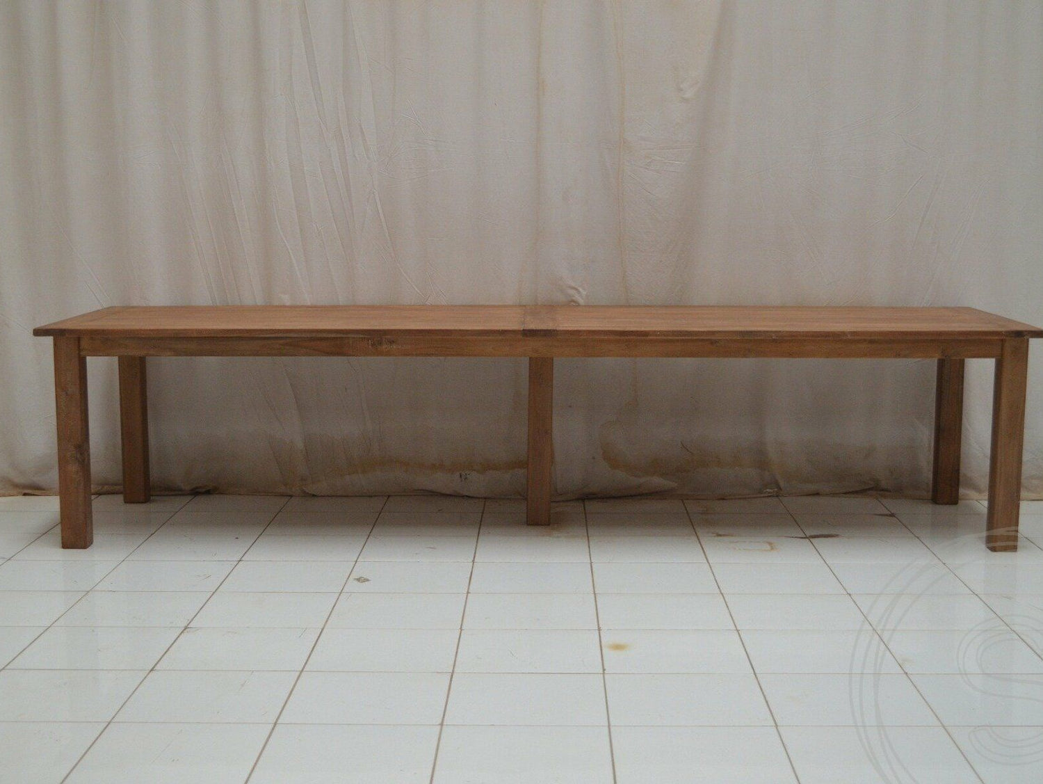 Teak tafel 350 x 100 oud hout - Souren Meubels