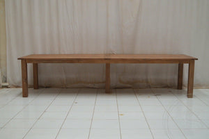 Teak tafel 350 x 100 oud hout