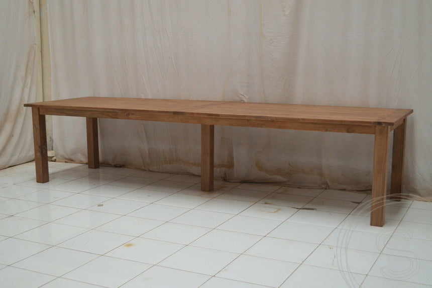 Teak tafel 350 x 100 oud hout