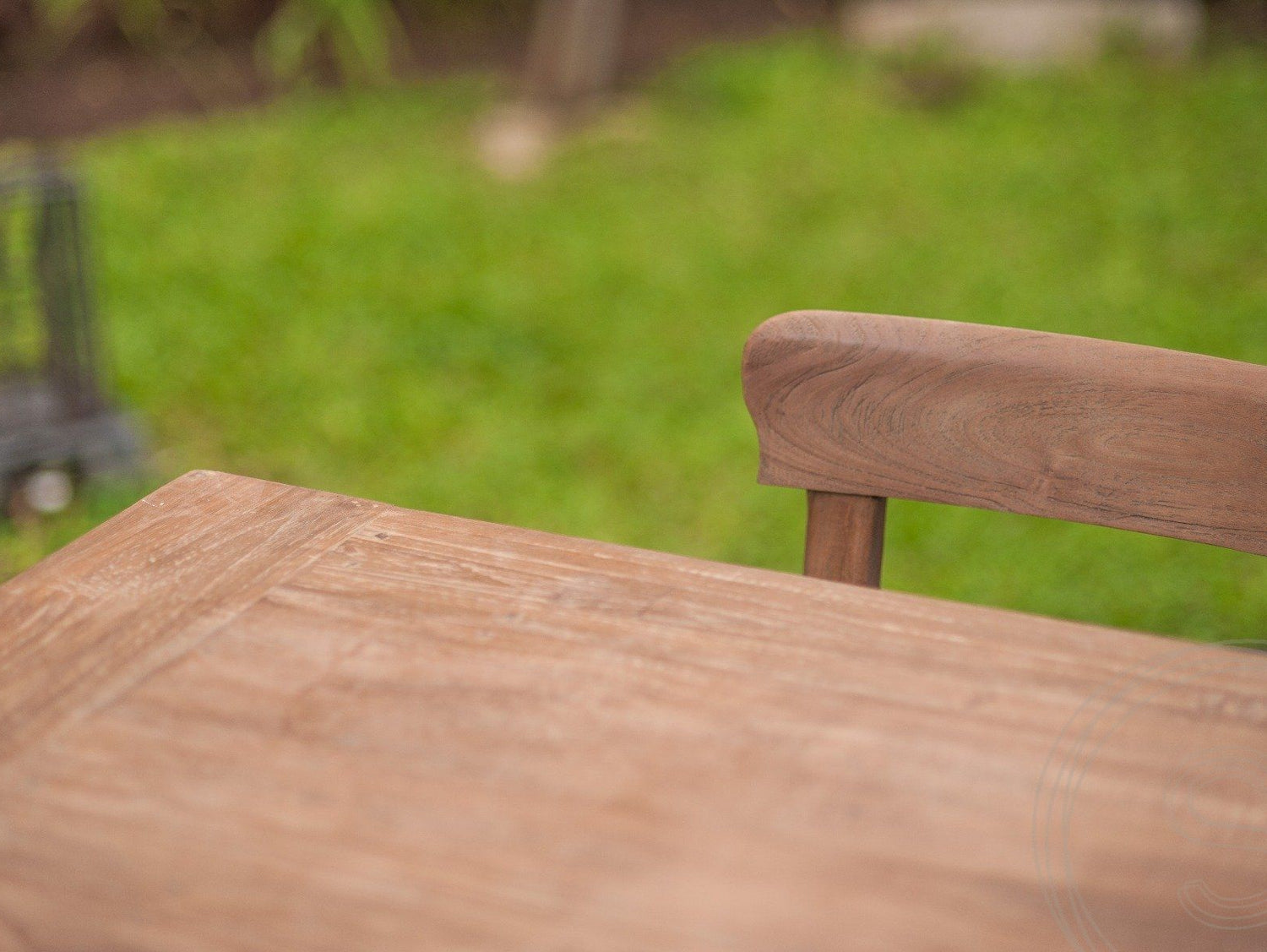 Teak tafel 80x80 cm oud hout