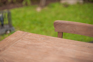 Teak tafel 80x80 cm oud hout