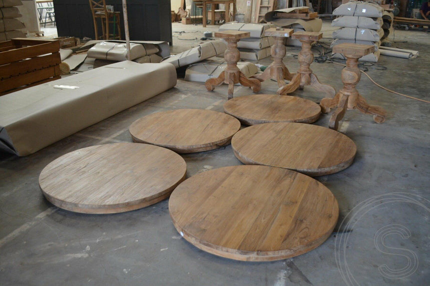 Teak tafel rond 120cm