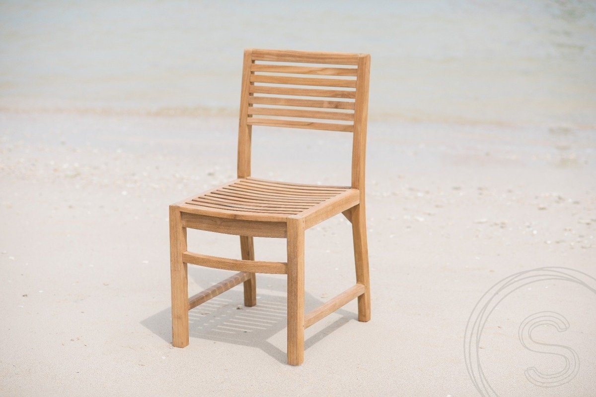 Teak tuintafel 200x100 + 6 Bali tuinstoelen