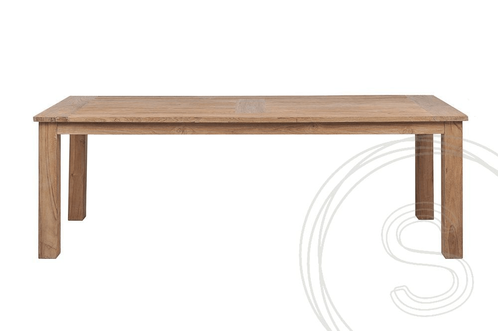 Teak tuintafel 240x100cm + 8 beaufort stoelen