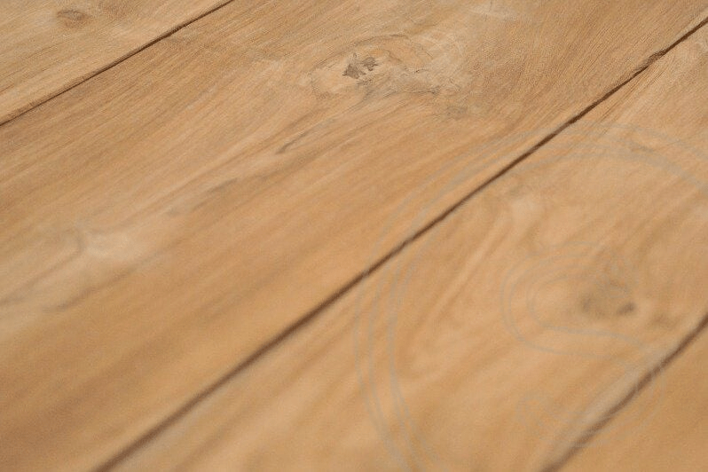 Teak tuintafel 400x100cm + 12 stationsstoelen