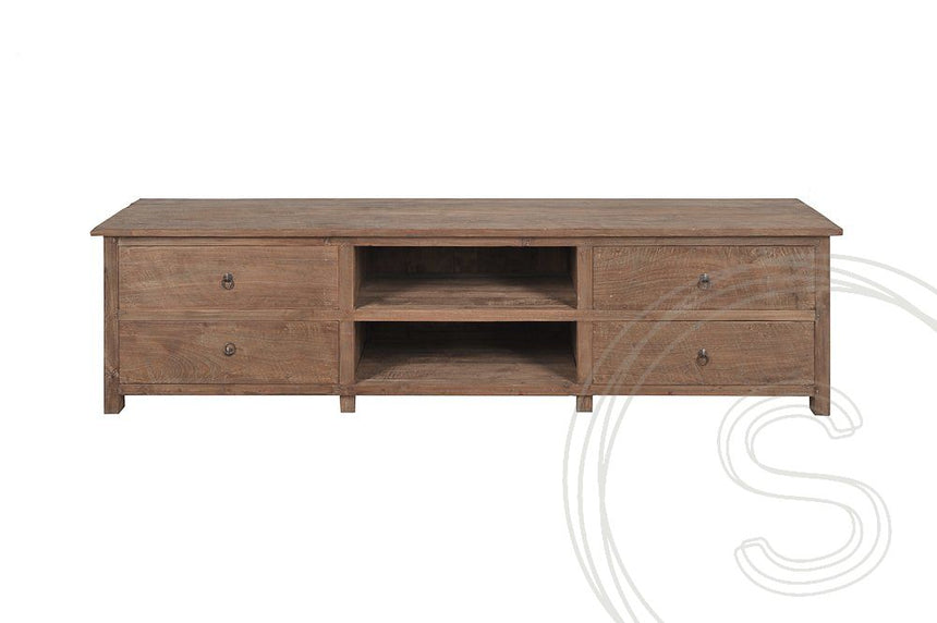 Teak tv-meubel oud hout 200cm