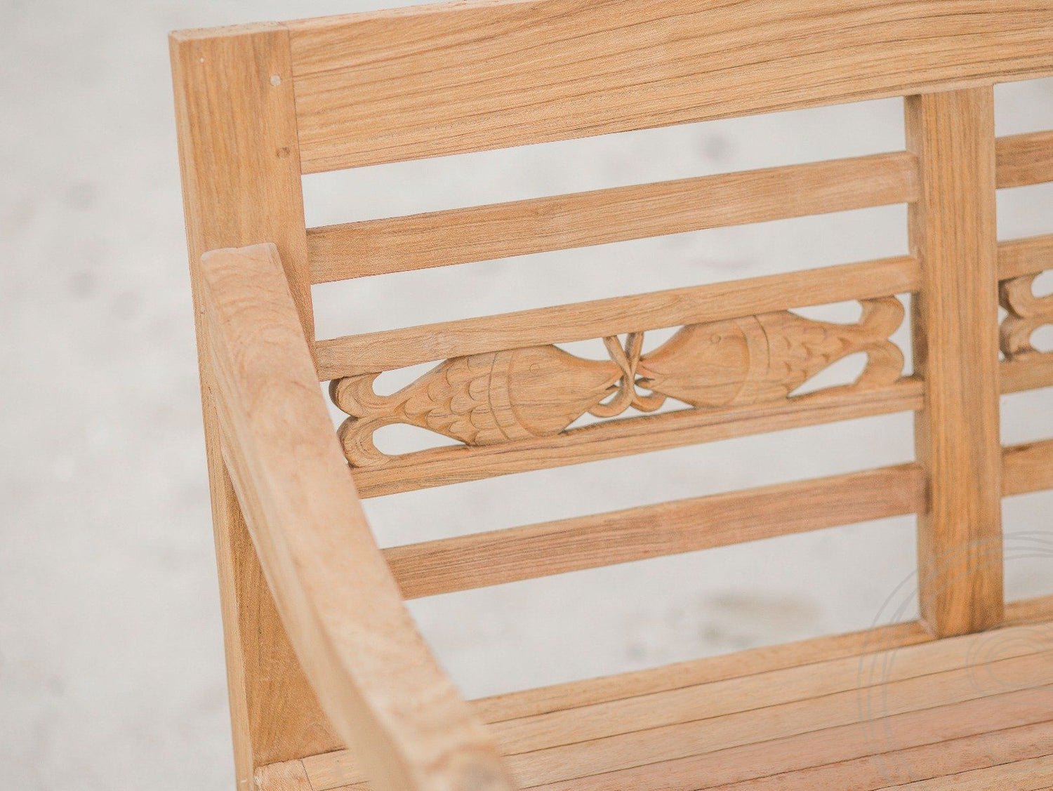 Teak vissenbank 4-zits