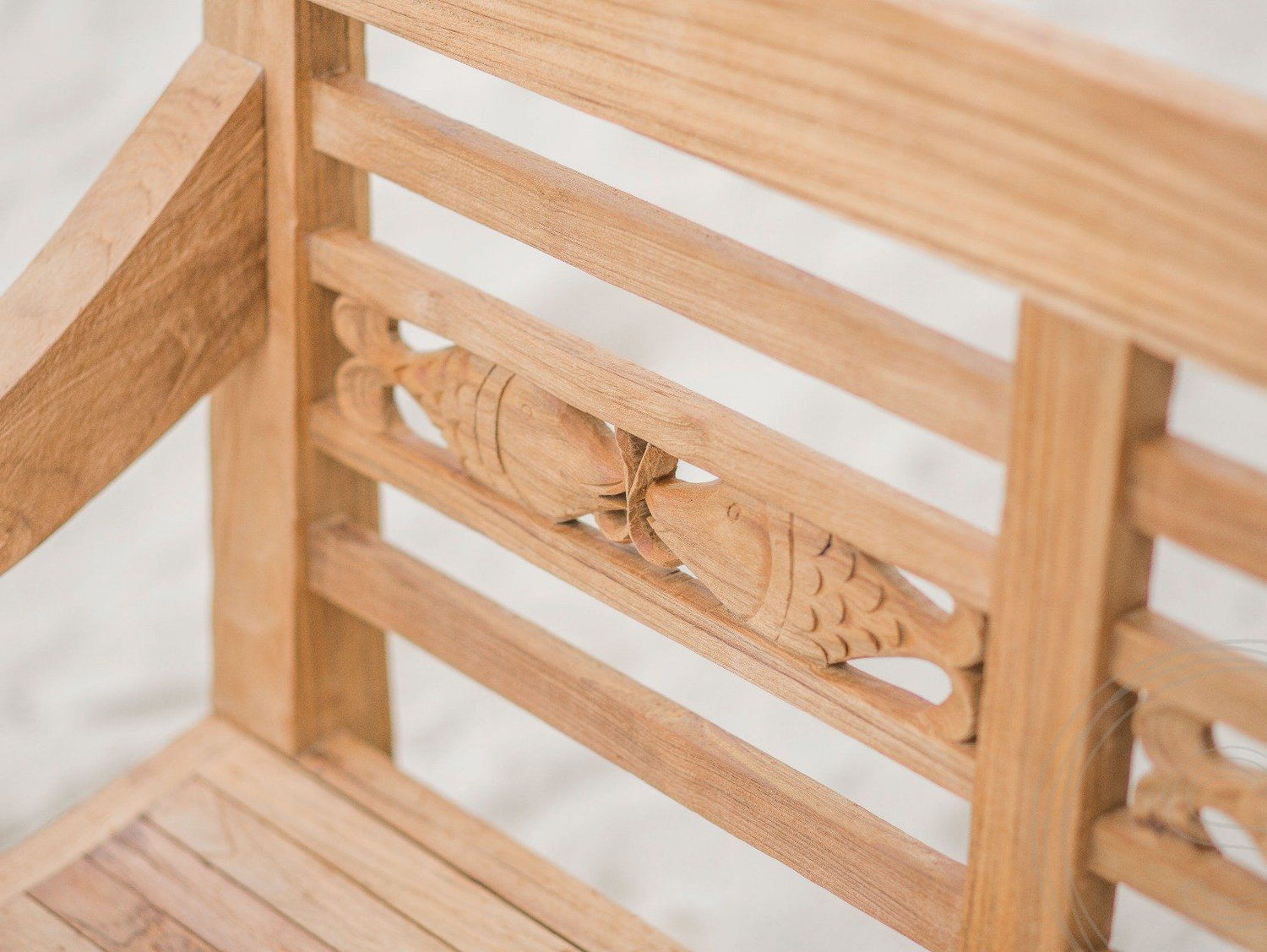 Teak vissenbank 4-zits