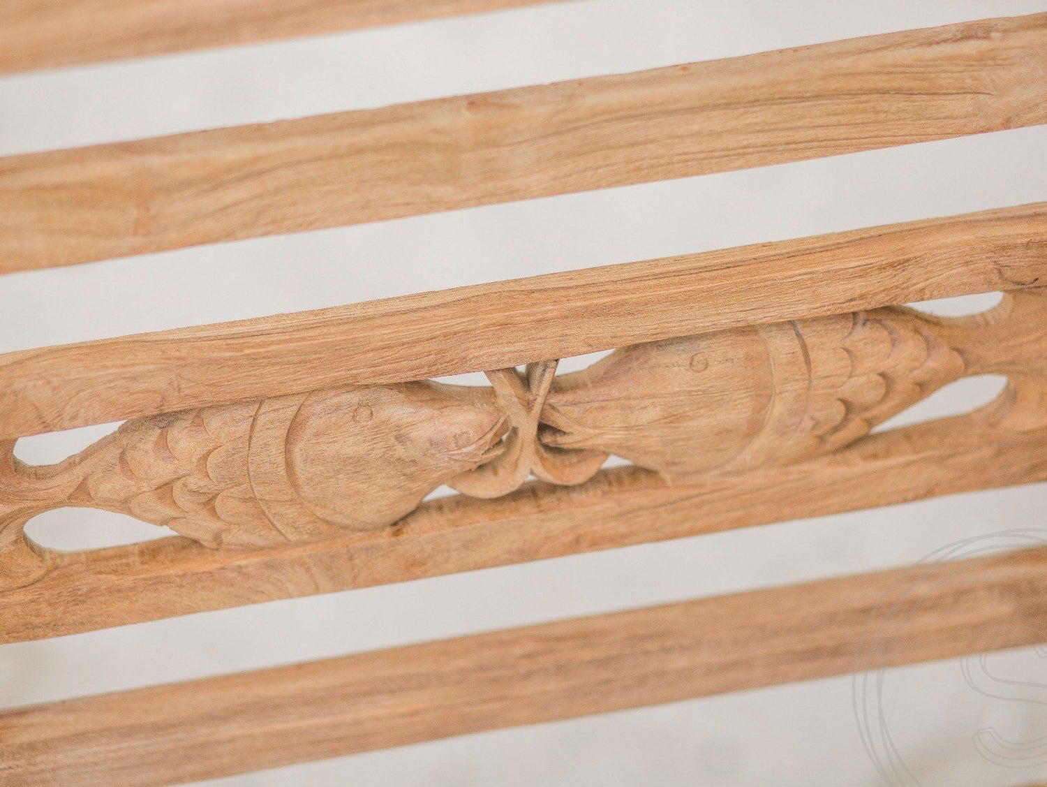 Teak vissenbank 4-zits