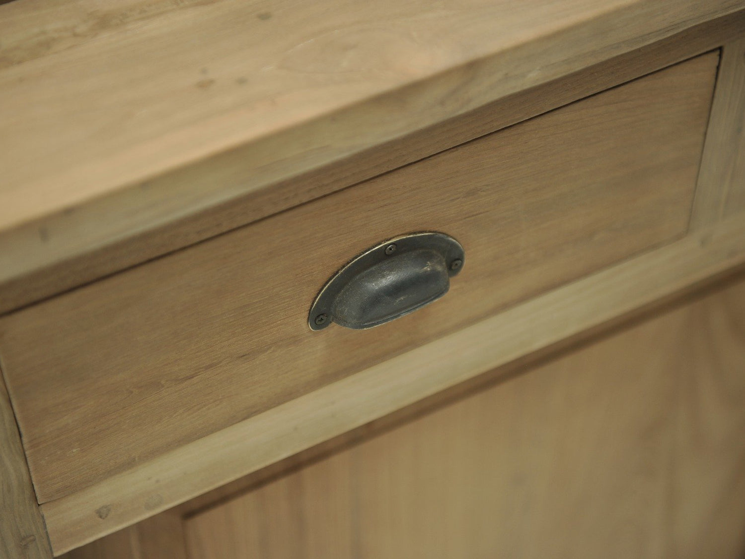 Teak vitrinekast 140cm - Souren Meubels