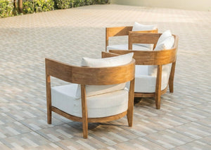 Teak loungebank Lura 188 cm – Met Sunproof kussens