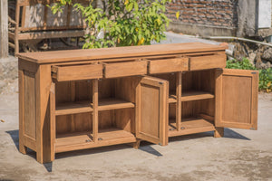 Teak dressoir 200 x 90 x 50