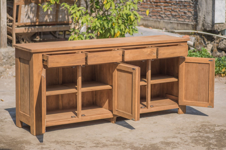 Teak dressoir 200 x 90 x 50