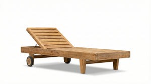 Teak lounger Algarve met wielen