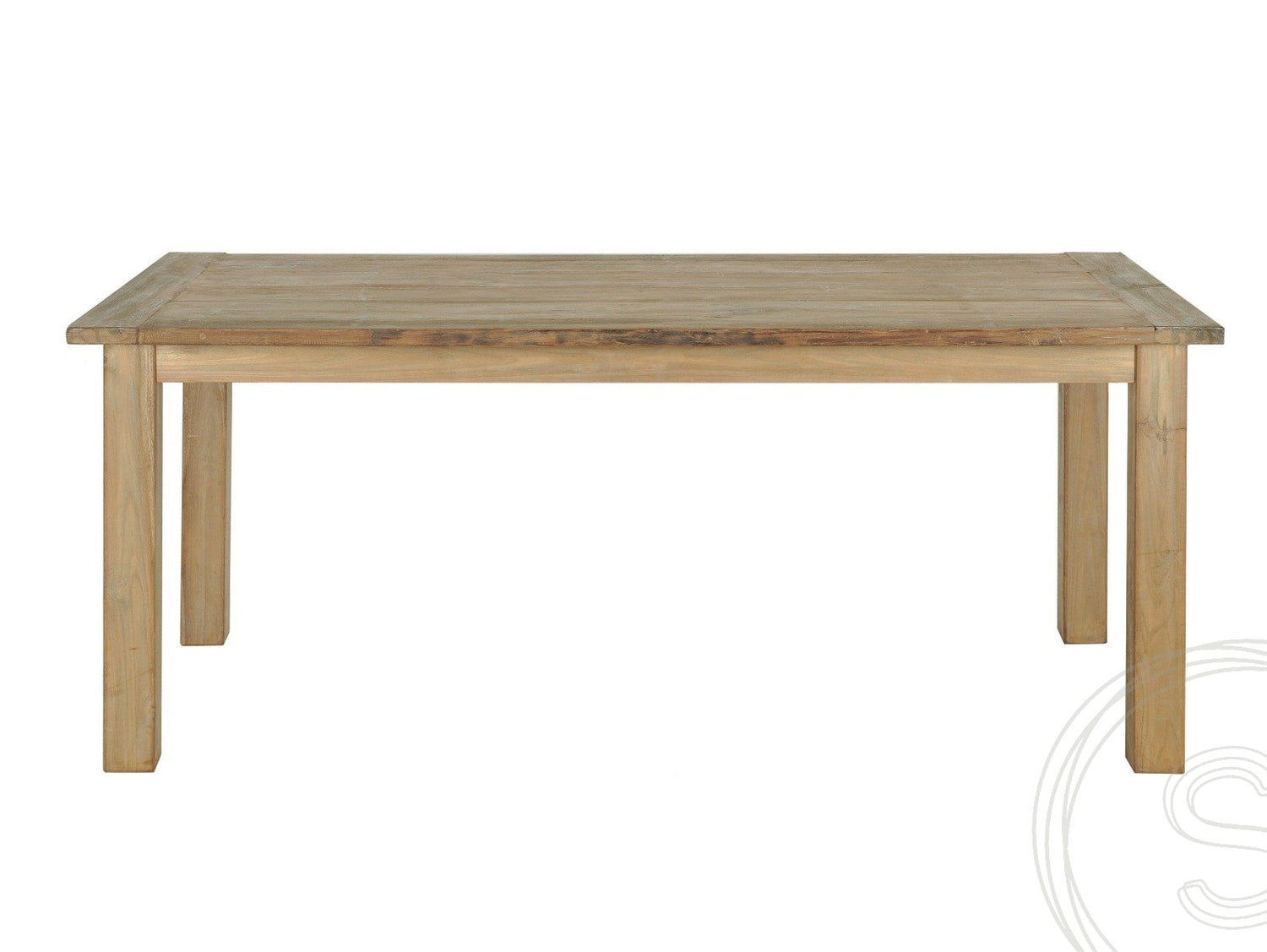 Teak tafel 220 x 100 oud hout - Souren Meubels