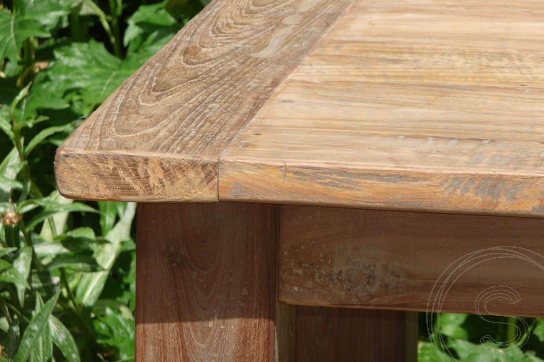 Einde verzekering Vooruitzien Teak tafel 140 x 80cm oud hout